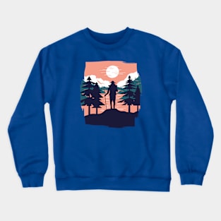 Hiking Landscape Crewneck Sweatshirt